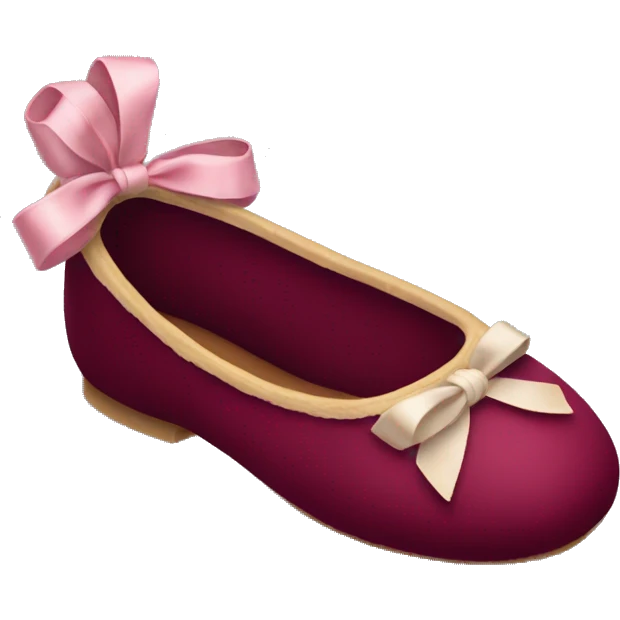 burgundy ballet slippers emoji