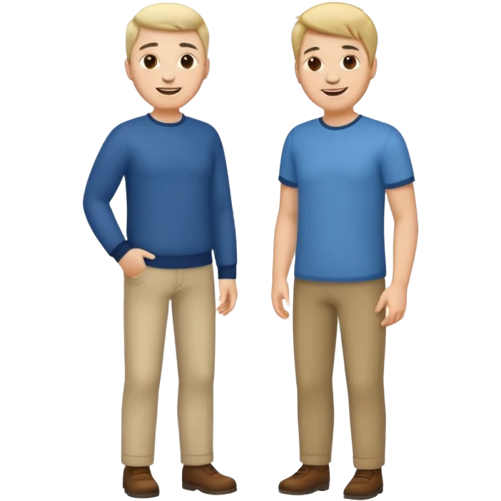 two mans talking full body emoji