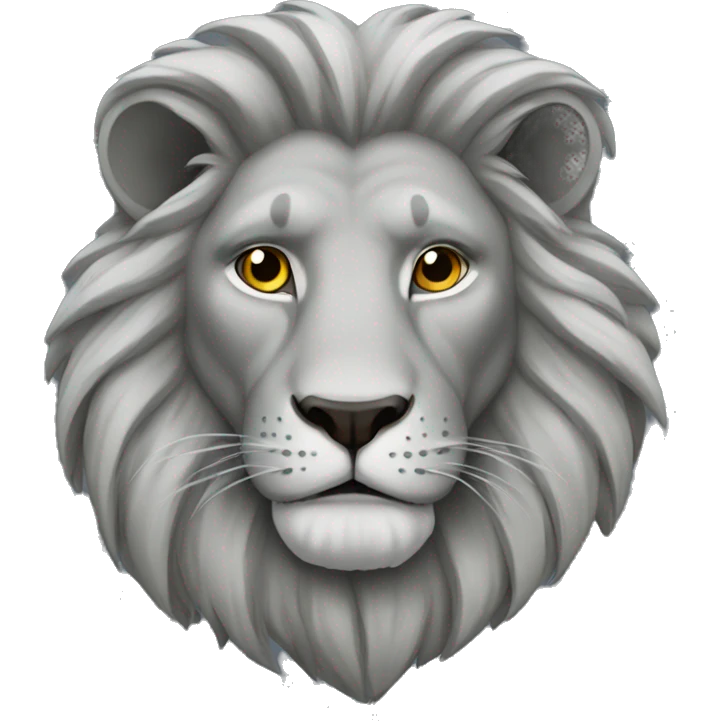 Grey lion emoji