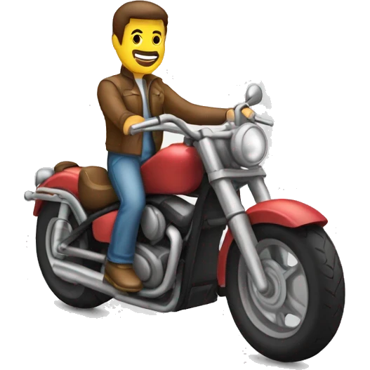 Hombre moto cierra emoji