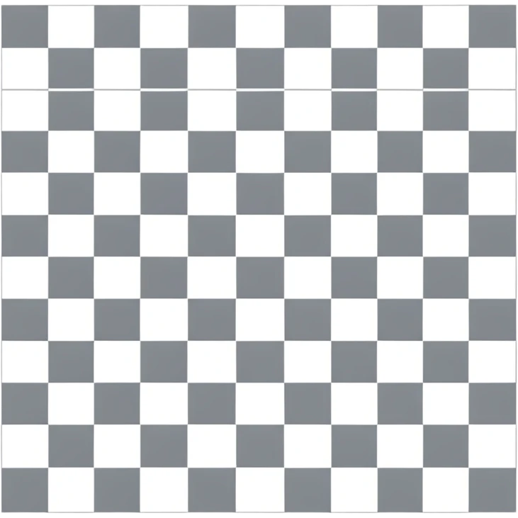 Gray and white checkered pattern, 8x8 grid, minimalist design, flat colors emoji