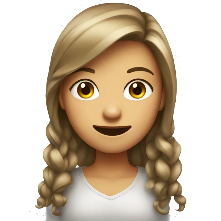 A girl winking emoji