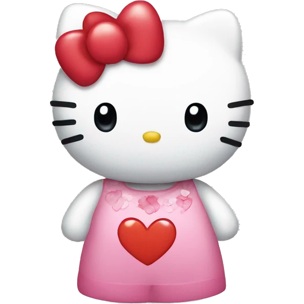 Hello kitty in love emoji