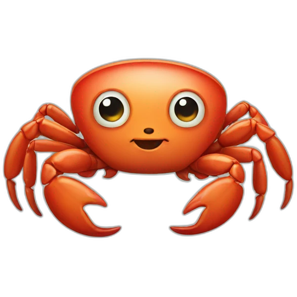 cute crab emoji