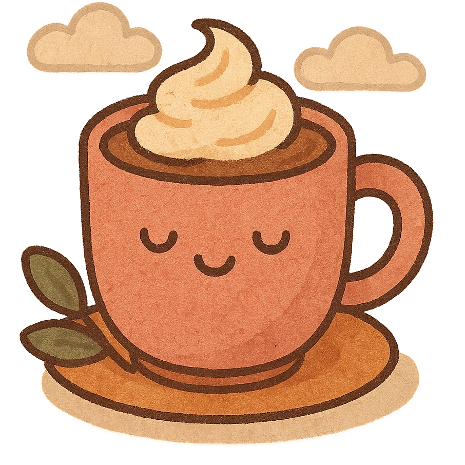 a pink mocha, cute and inviting emoji