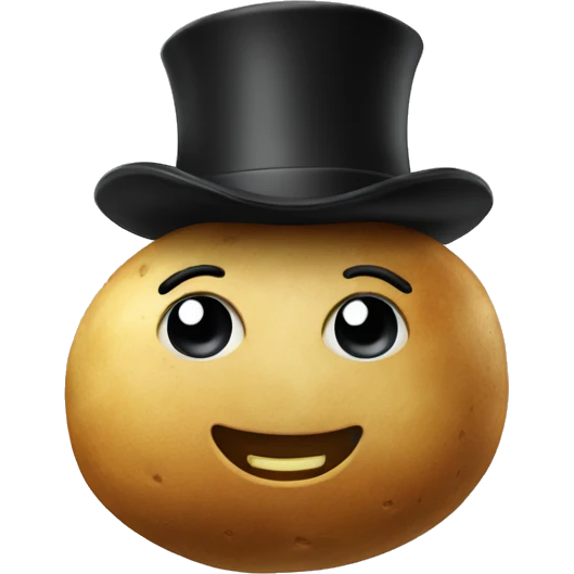 Potatoe with top hat emoji