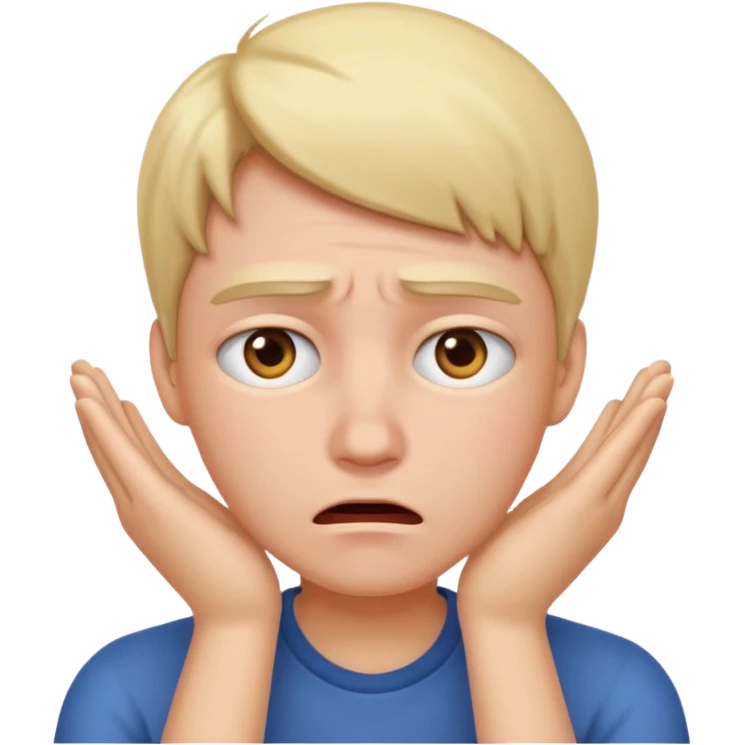 upset with hands on face emoji
