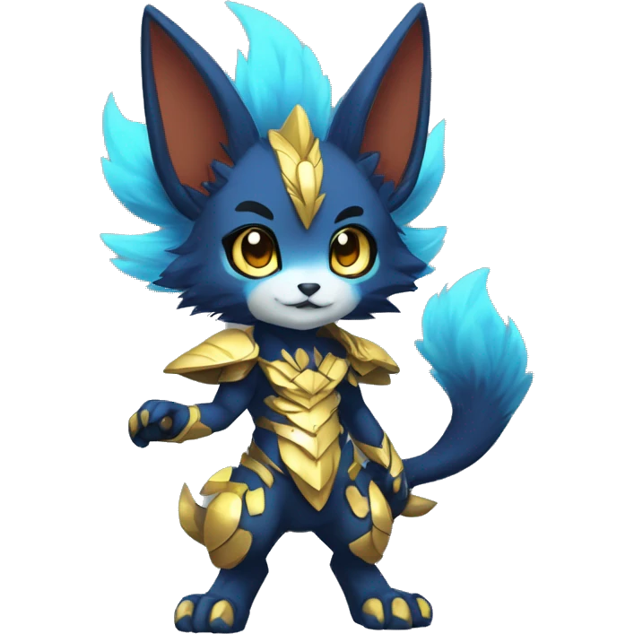 Anthro-Edgy-Contrast-Colors-Fantasy-Fur-Sona-Chibi-Shiny-Fakémon-Hybrid full body emoji