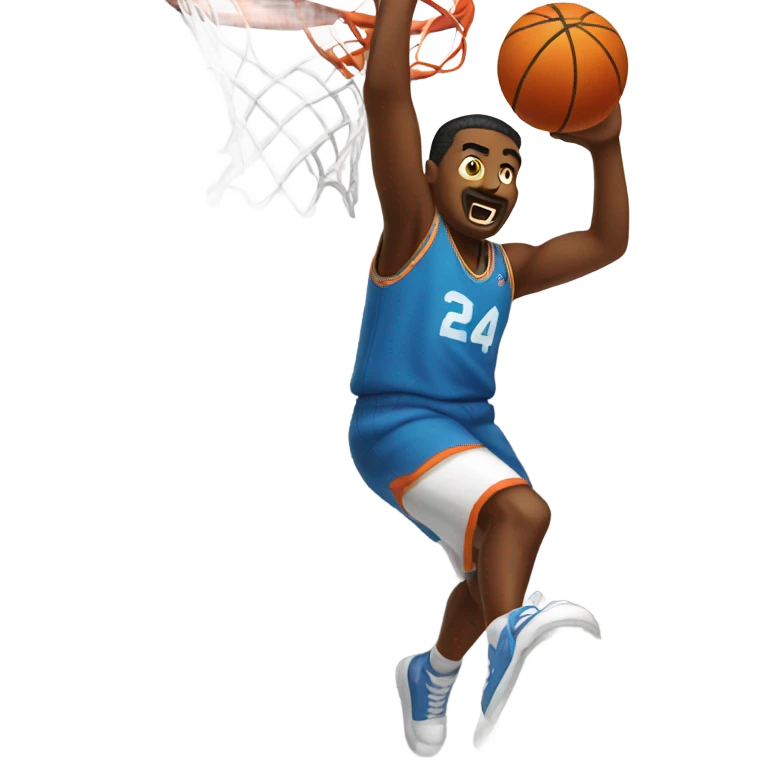 Man dunking basketball  emoji