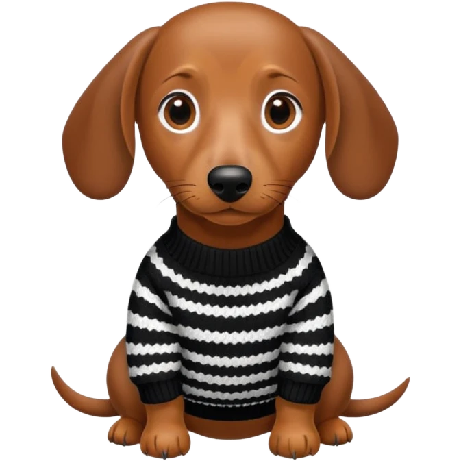 Dachshund ￼wearing a sweater  emoji