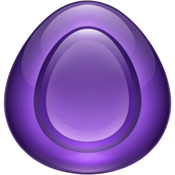 Amethyst oval-shaped worrystone emoji
