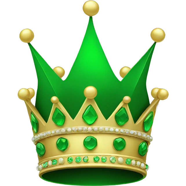 crown in green emoji