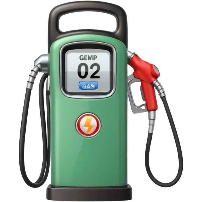 Split image—quick gas pump vs. slow EV plug. emoji