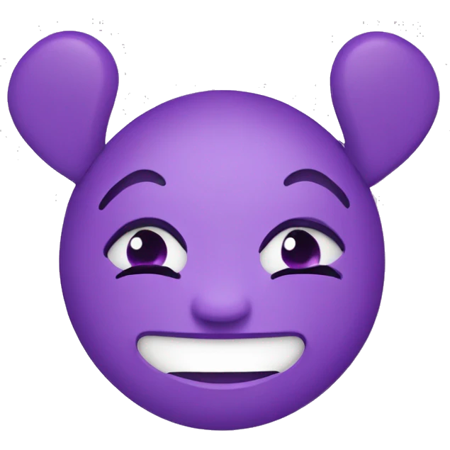 Purple Hearts around face emoji