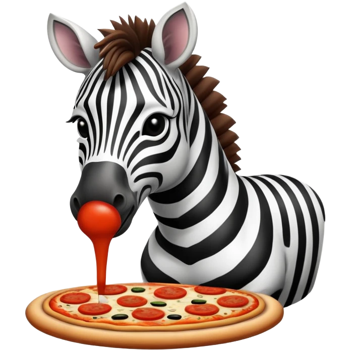 zebra eating pizza  emoji