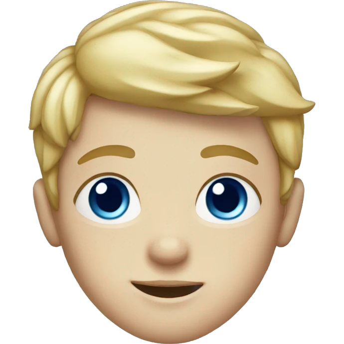 Boy with blue eyes and blonde hair and freckles emoji