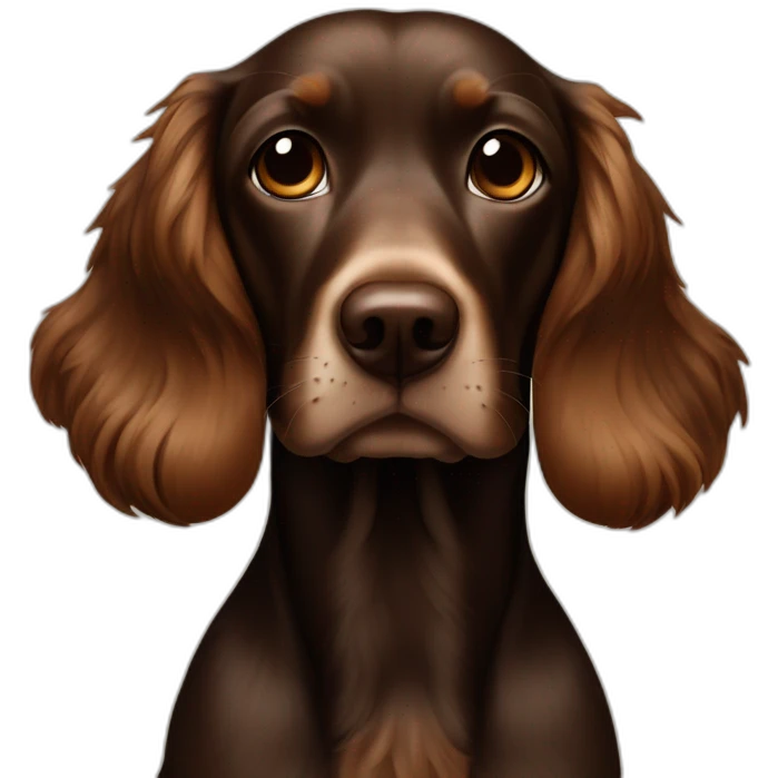 Cocker noir marron beige emoji