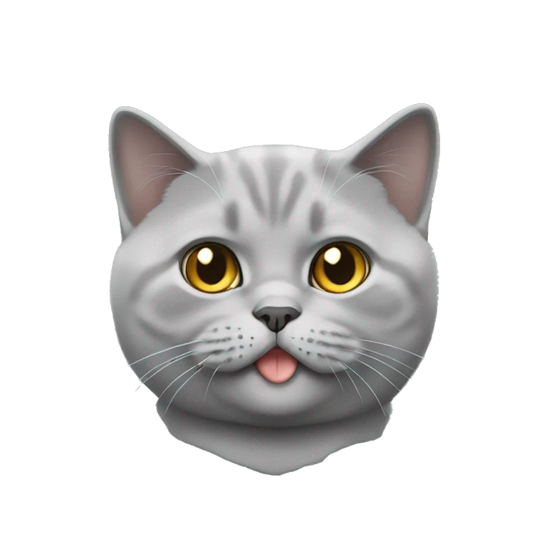 Light gray british shorthair cat emoji