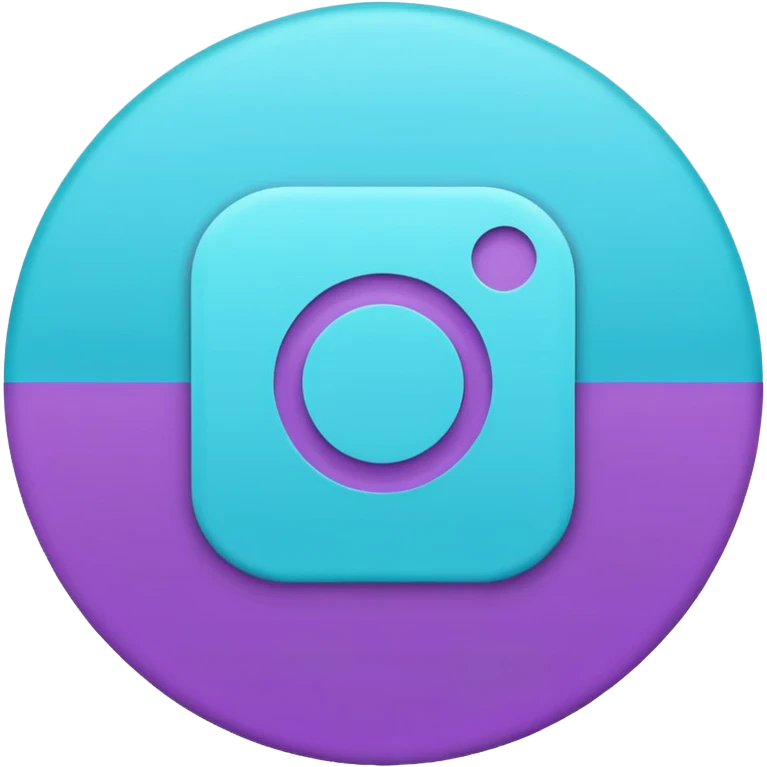 Purple and Cian icon instagram emoji