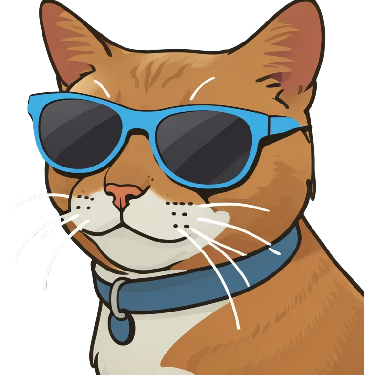 Cat with sunglasses emoji