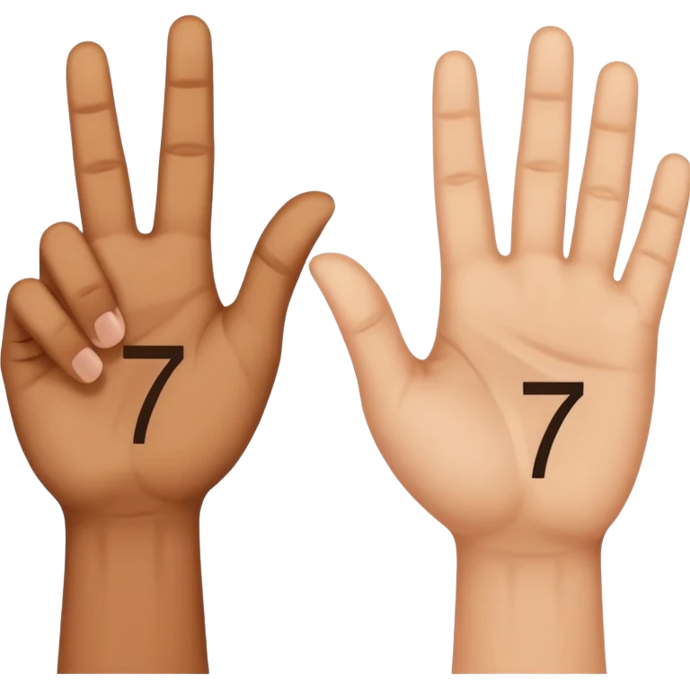 Fuse 🤷‍♂️6️⃣7️⃣ ( make the 6 and 7 go on his hands) emoji