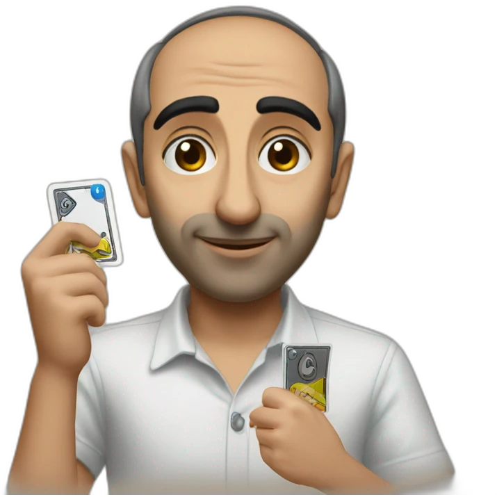 Zemmour with a uno card emoji