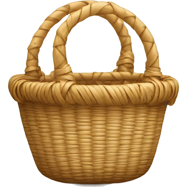 Straw wicker bag emoji