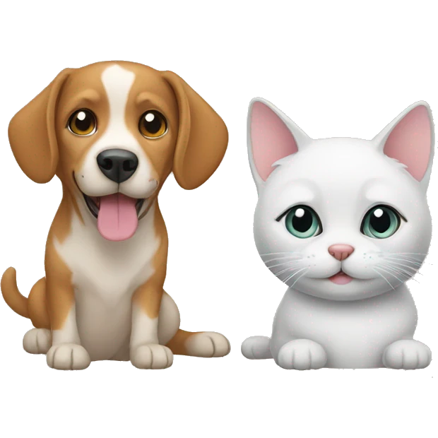 dog and cat  emoji