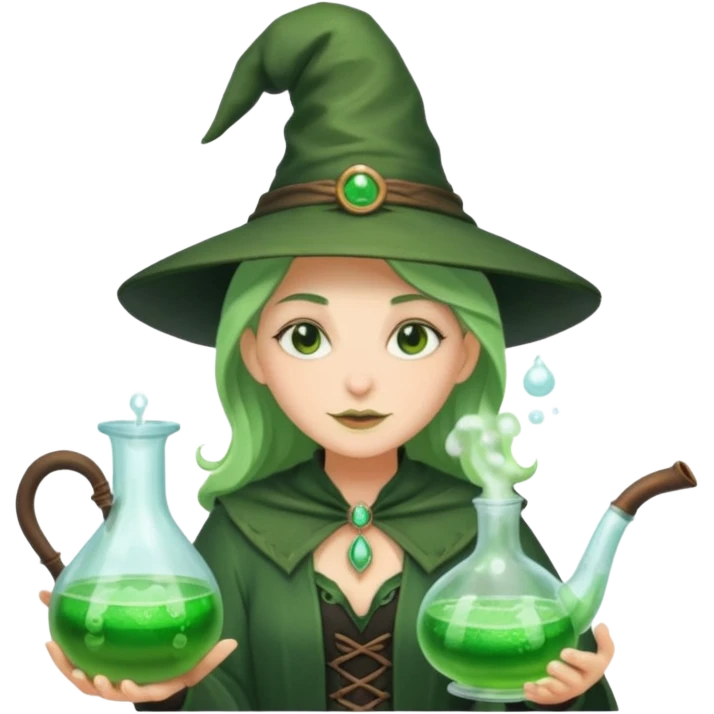 green witch cooking potion emoji