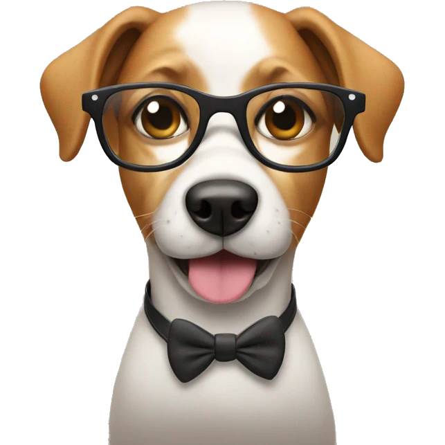 dog with glasses emoji
