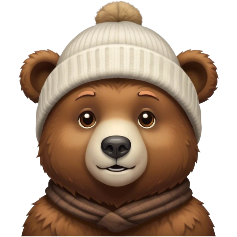 Bear with beanie emoji