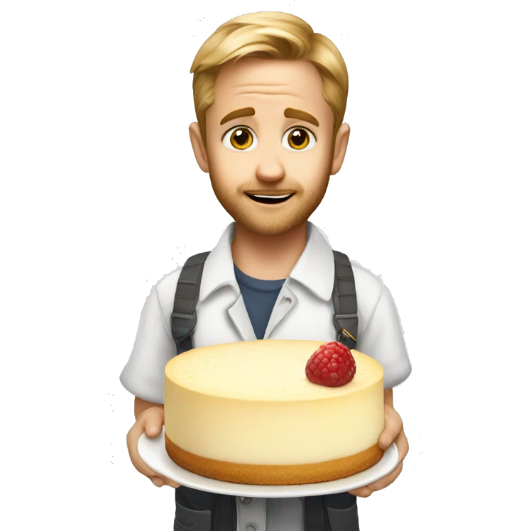 A cutie gosling with cheesecake  emoji