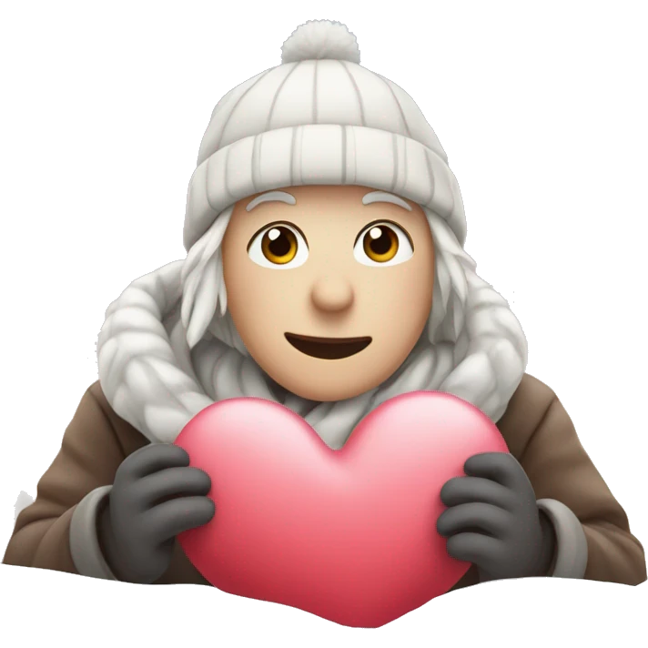 Heart emoji with winter emoji