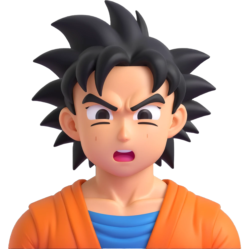 Goku crying emoji