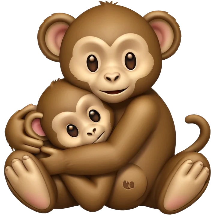 Make a emoji bear hug an emoji monkey 🐒 🧸 emoji