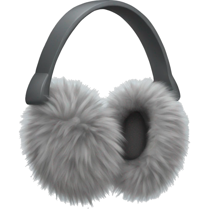 Grey fur earmuffs emoji