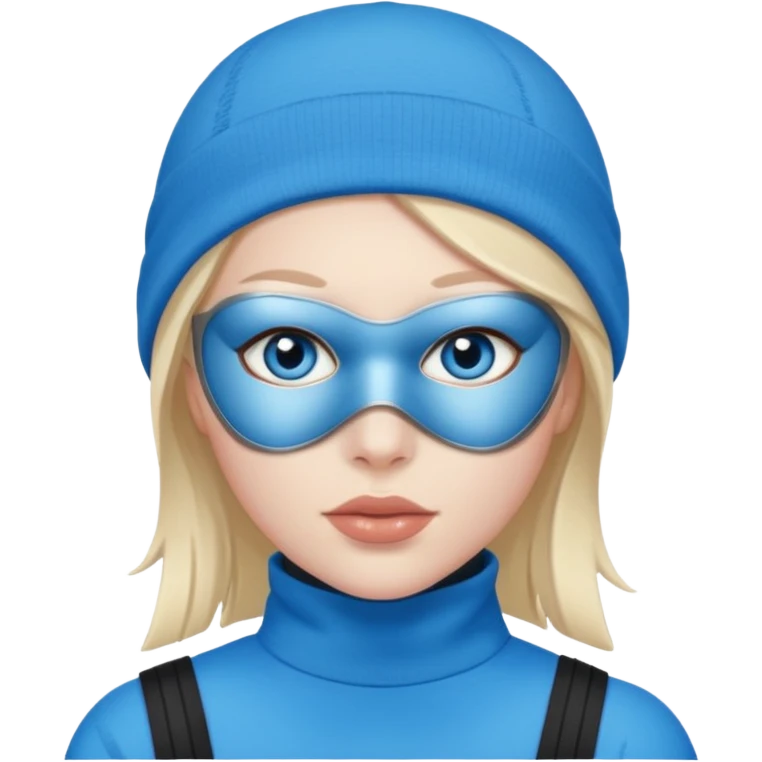 White girl with ski mask emoji
