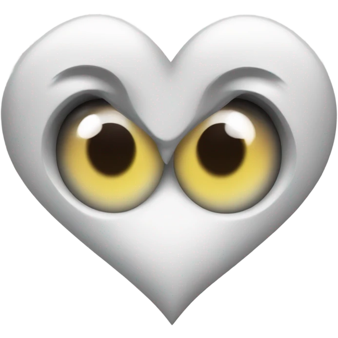 White cateye heart  emoji