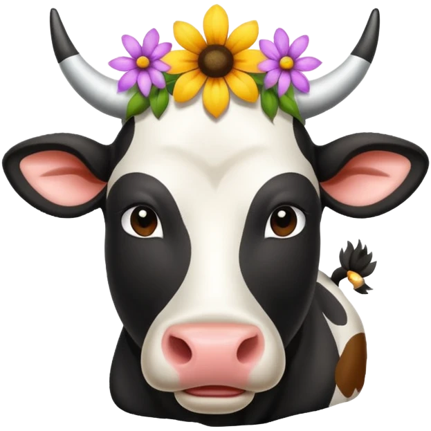 flower + Indian cow emoji