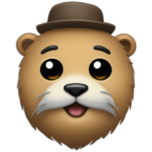 gopher emoji with a beard emoji