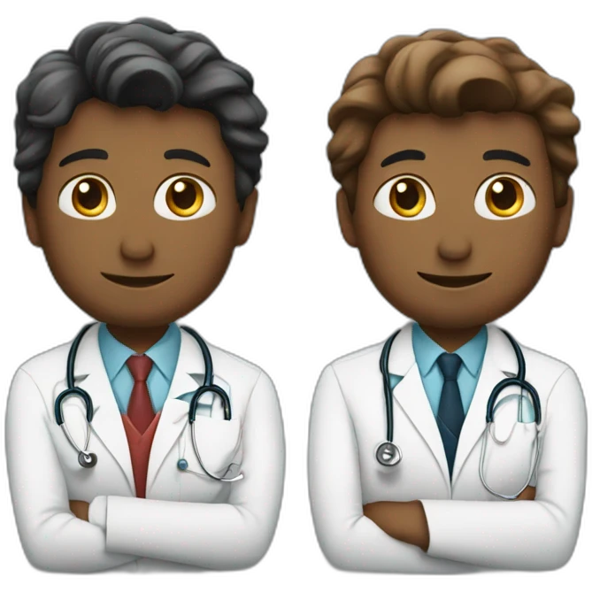Two doctors in love emoji