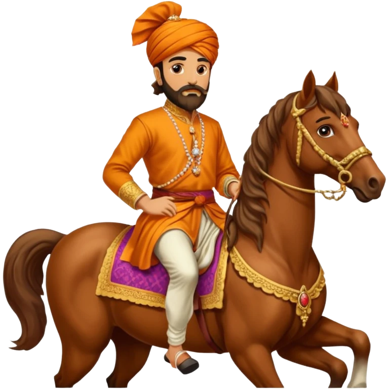 Chatrapati Shivaji Maharaj with horse emoji