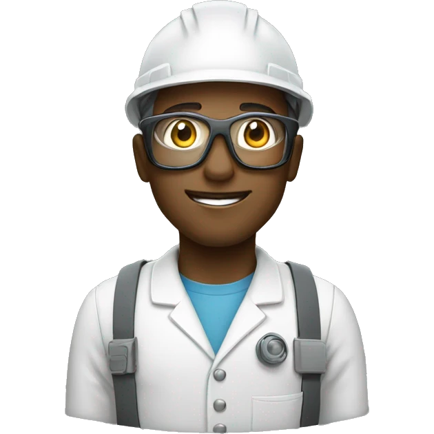 Nuclear engineer with clear safety glasses emoji