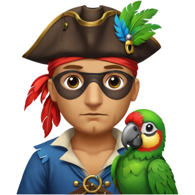 pirate and parrot emoji