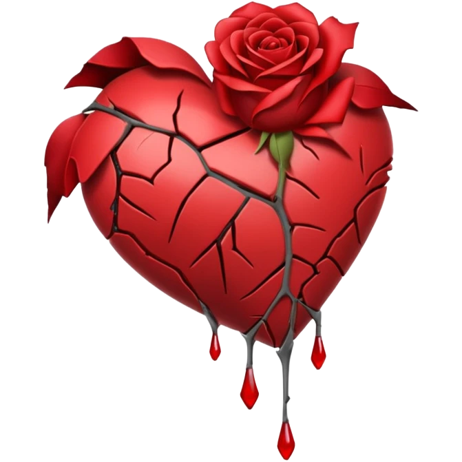 Put The Broken Heart Emoji And Wilted Rose Emoji Together emoji