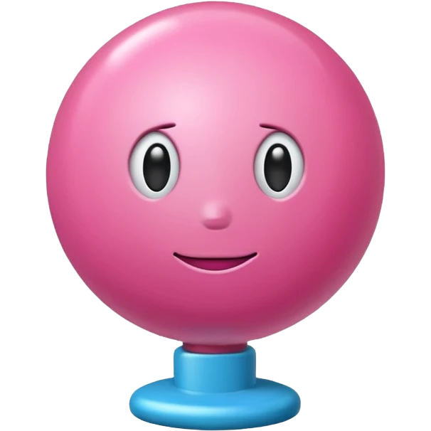 Pink gumball faceless emoji