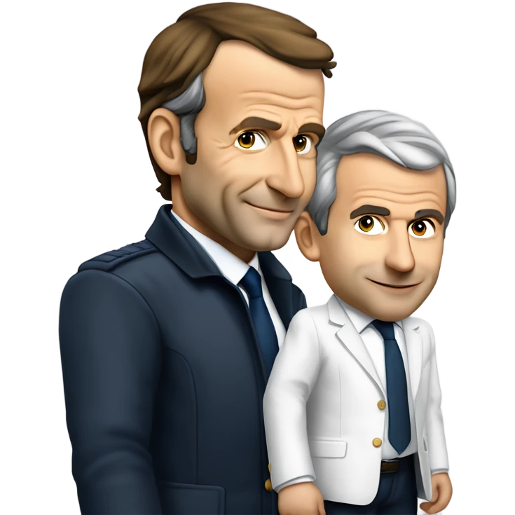 Emanuel macron  et bayrou. Nouvelle annee 2025 emoji