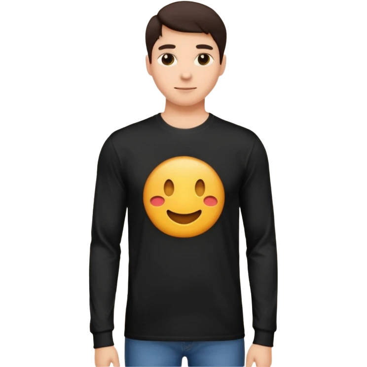 long sleeve t-shirt no face emoji