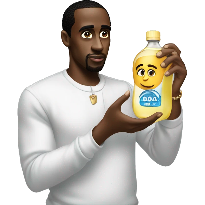 p diddy holding baby oil emoji