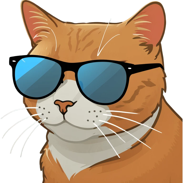 Cat with sunglasses emoji